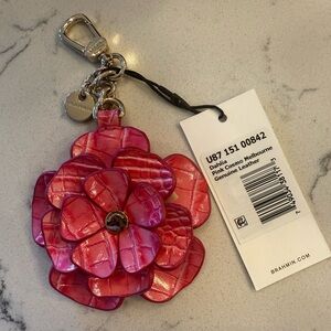 NWT Brahmin Pink Cosmo Dahlia Bag Charm